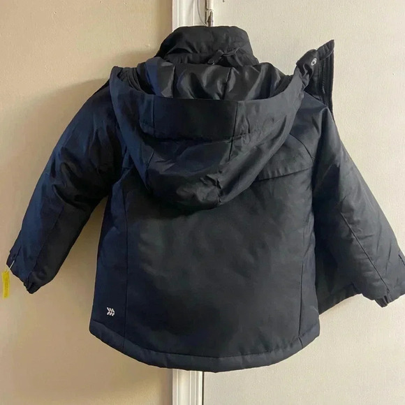 All in motion jacket boys black 2 in 1‎ zip up hooded XS NWT $60 - Picture 10 of 15